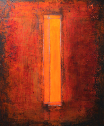 aus dem Zyklus KRAFTFELDER - Acryl, Öl und Ruß auf Leinwand,  130 x 160 cm